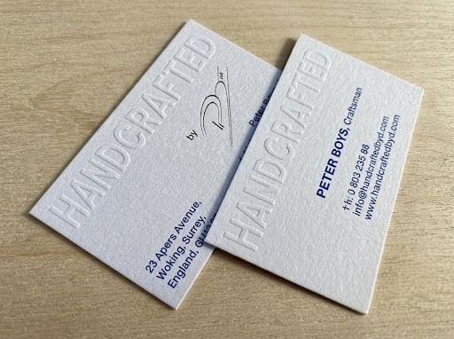 Embossed Business Card matt lamination 