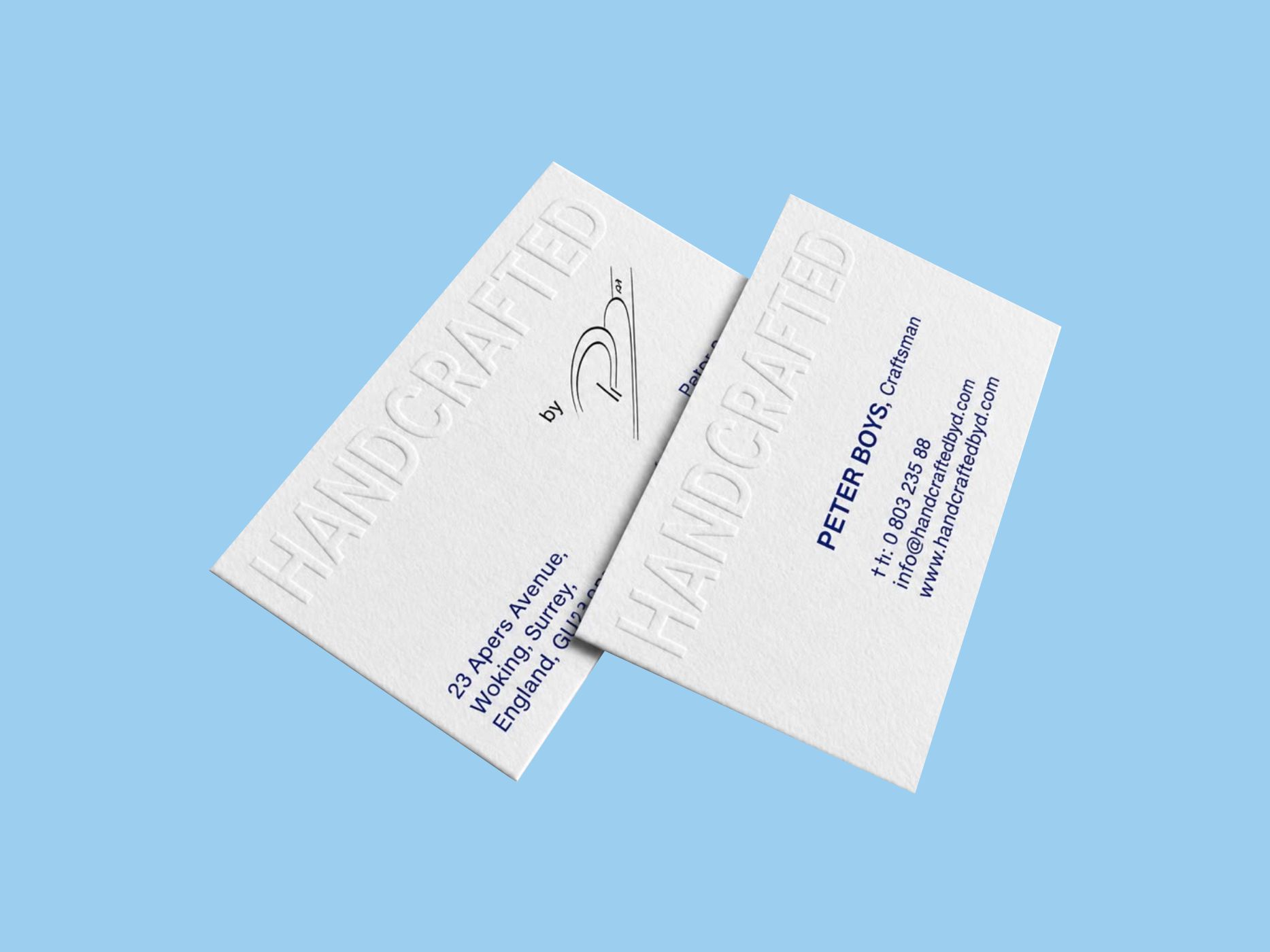 Embossed Business Card matt lamination 
