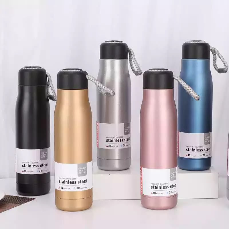 stainless steel vacuum flask with rope