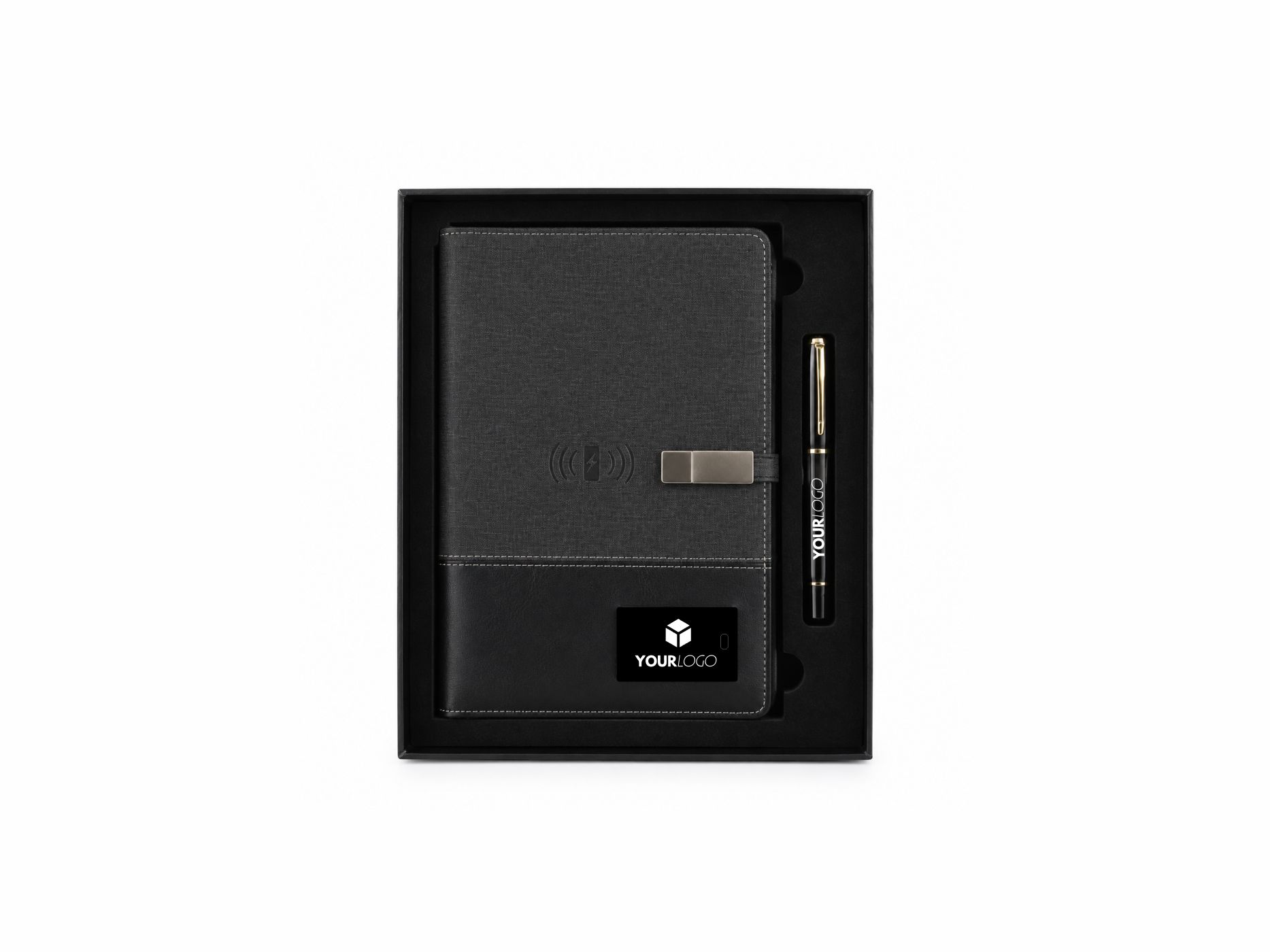 Executive notepad,USB Drive, LED LIGHT,CHARGING CABLE