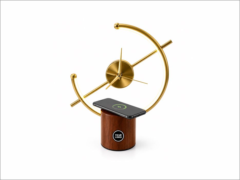 Luxe Wireless Charger Clock Lamp
