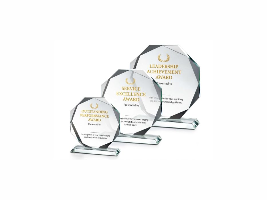 Elegant Crystal Award Plaque