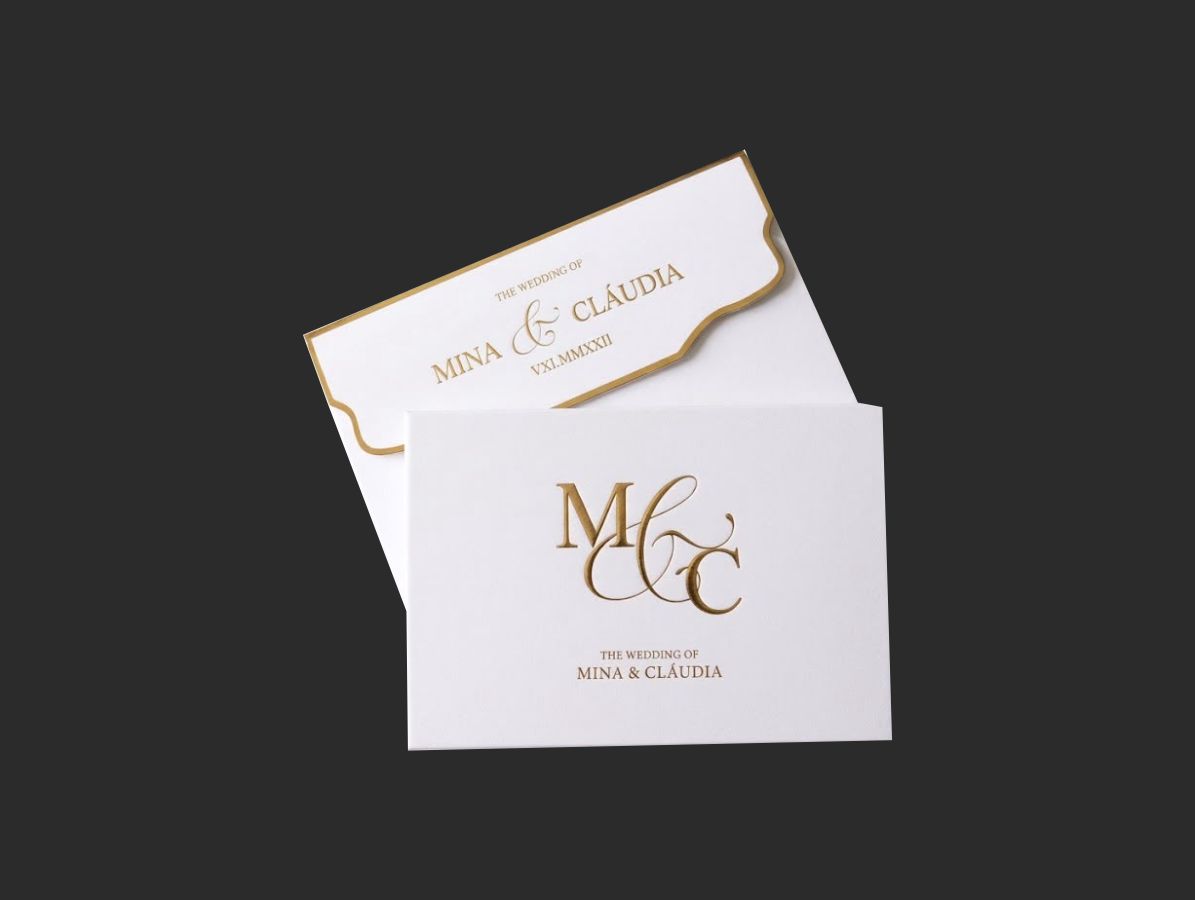 Luxury foil Invitation card + Envelope(A5)