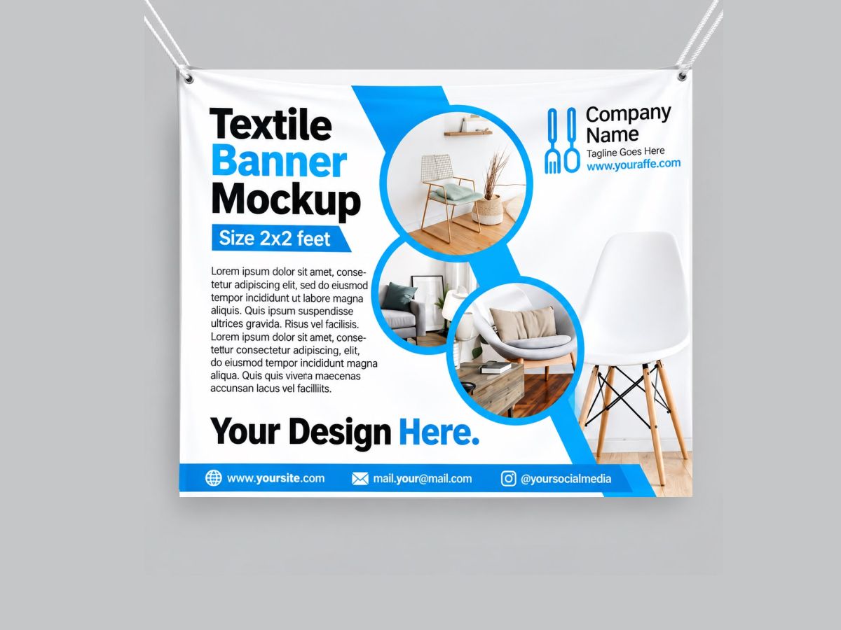 flex banner printout (2 by 2 ft)